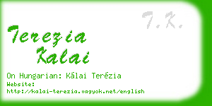 terezia kalai business card