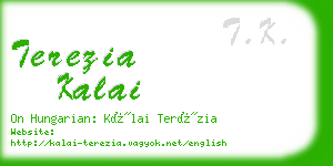 terezia kalai business card